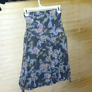 Floral tube top mini dress